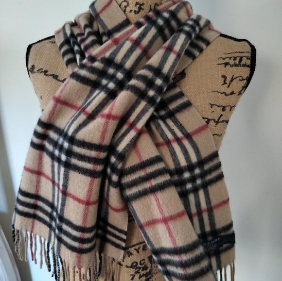 Blurberry Cashmere Scarf 🧣 (It has Holes) - Picture 8 of 11